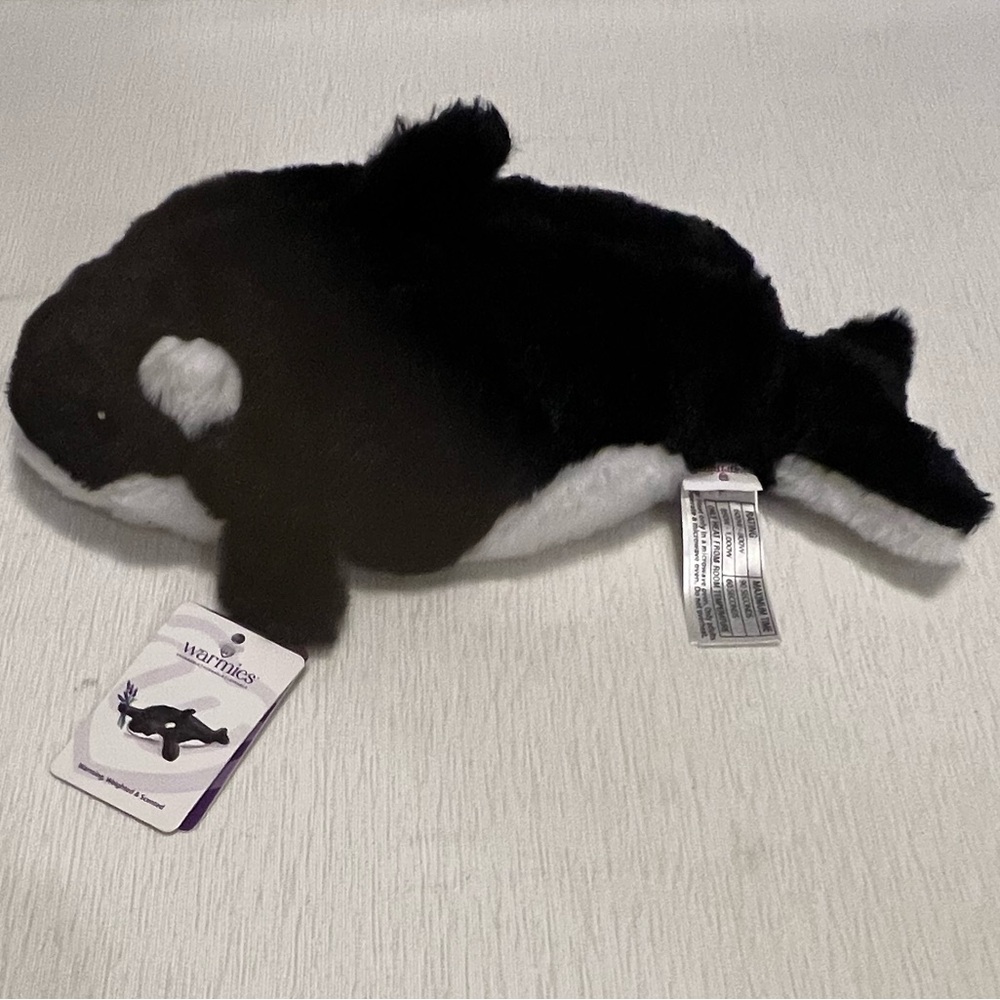 NWT Warmies Full Size Orca Heat or Cool Weighted Stuffed Animal French Lavender - Picture 5 of 12